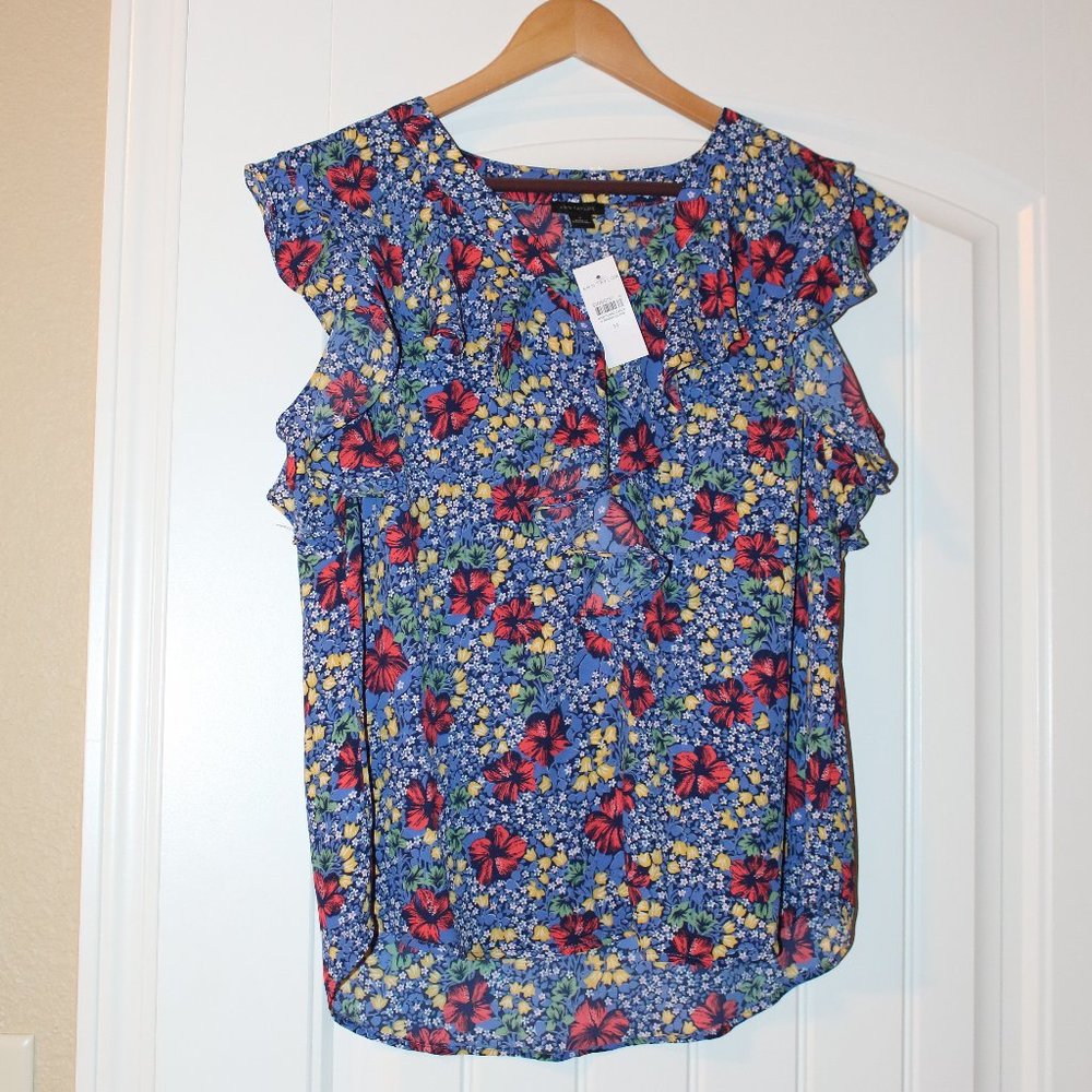 Ann Taylor Ruffle Blouse - Sz Medium